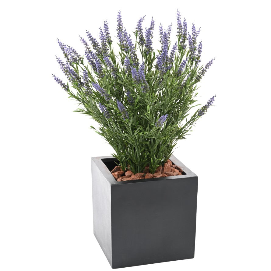 Lavande artificielle en pot - plante d'extérieur - H.68cm