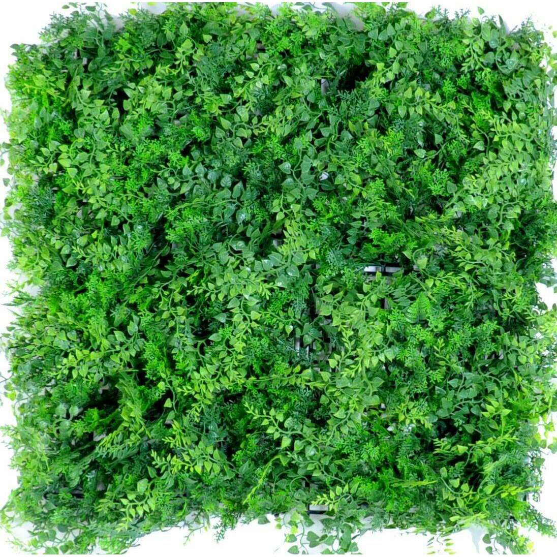 Mur végétal artificiel fougère - décoration murale - 50x50cm vert