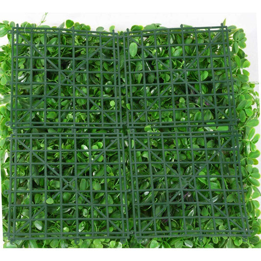 Mur végétal plaque de feuillage artificiel - décoration murale - 50x50cm vert - C2