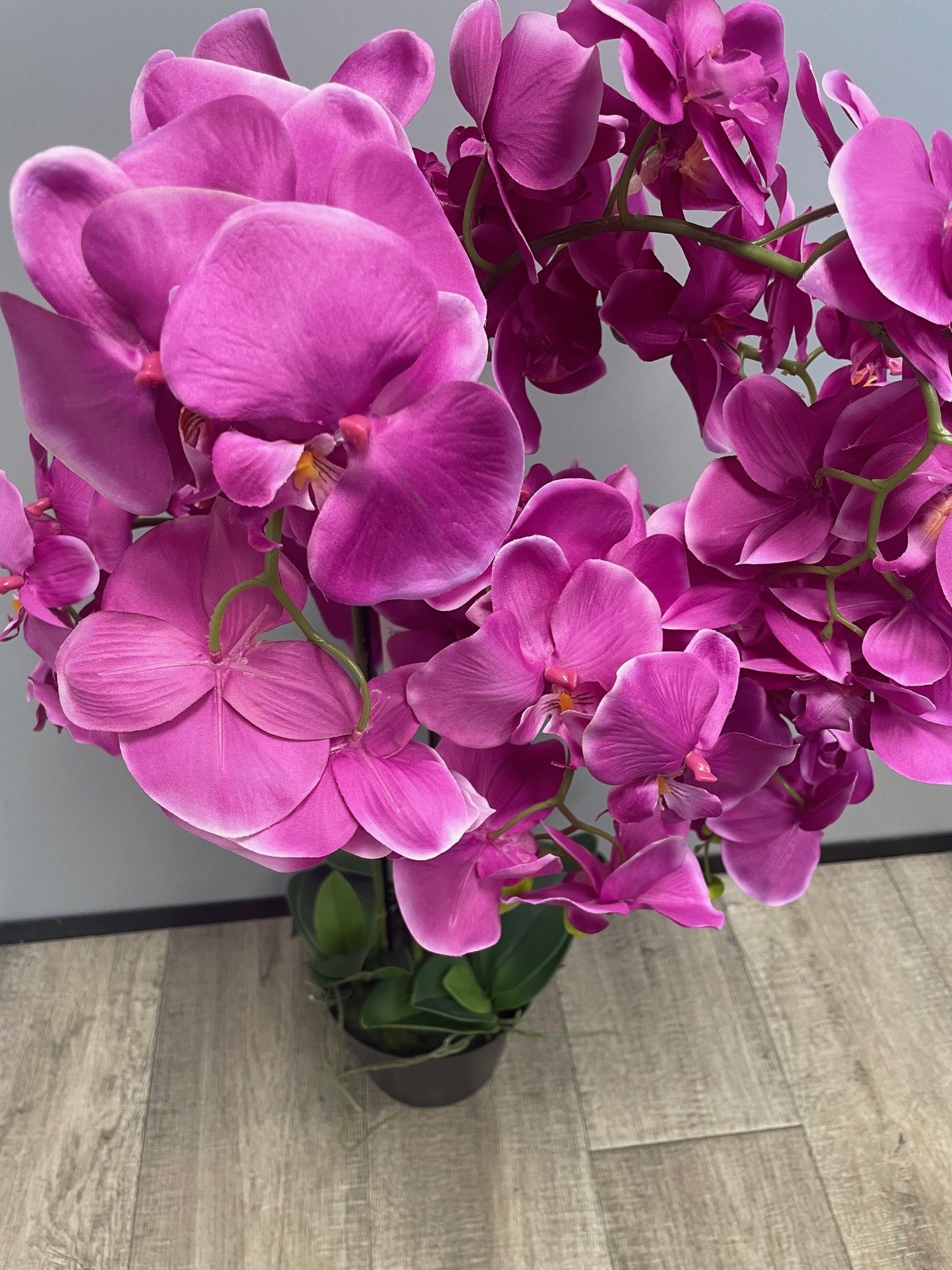 Plante artificielle Orchidée en pot - plante synthétique - H.90cm Fuchsia - S1