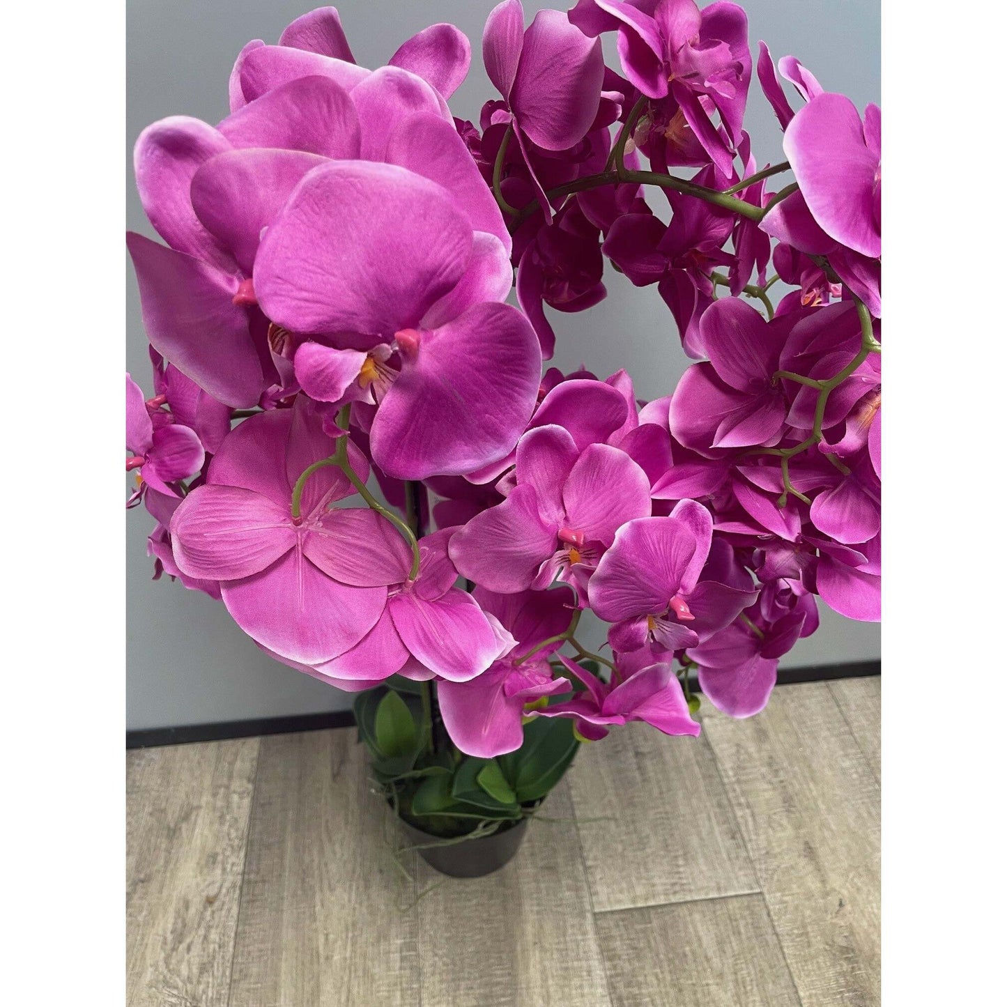Plante artificielle Orchidée en pot - plante synthétique - H.90cm Fuchsia - S1
