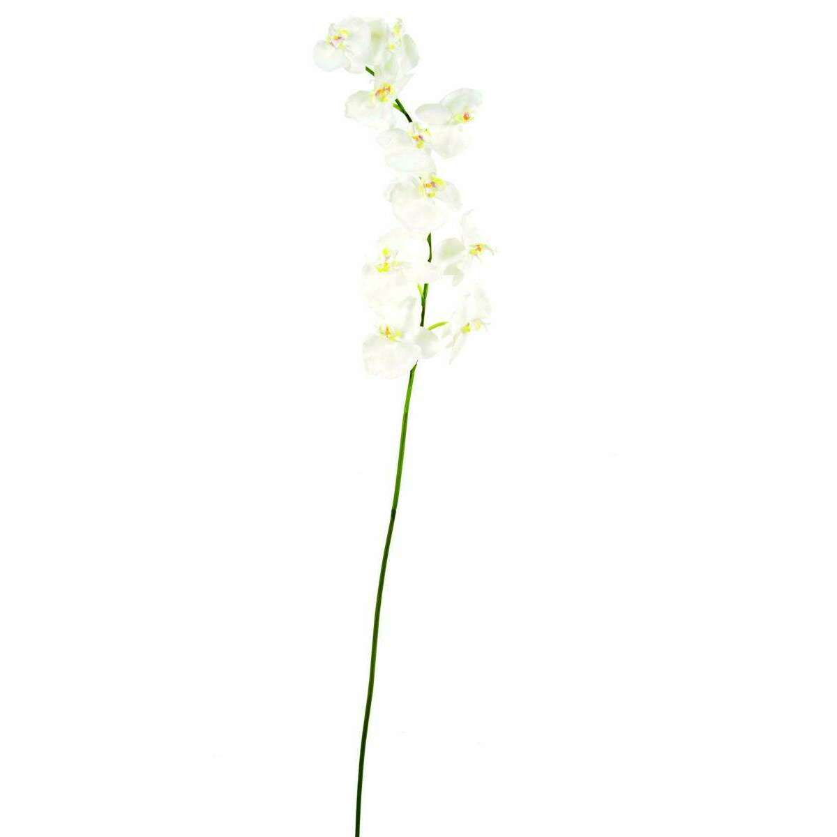 Orchidée artificielle Phalaenopsis 10 fleurs - création bouquet - H.160 cm blanc K1