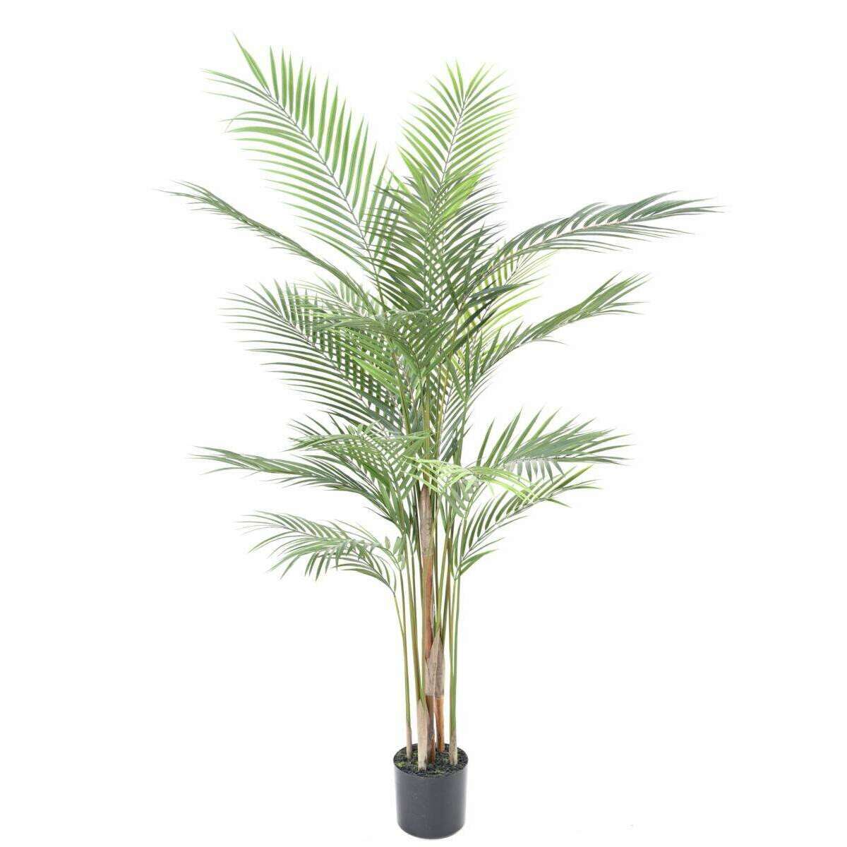 Palmier artificiel Areca Plast - plante intérieur extérieur - H.120cm vert-