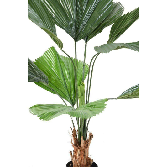 Palmier artificiel Licuala grandis - plante artificielle d'intérieur - H.120cm vert