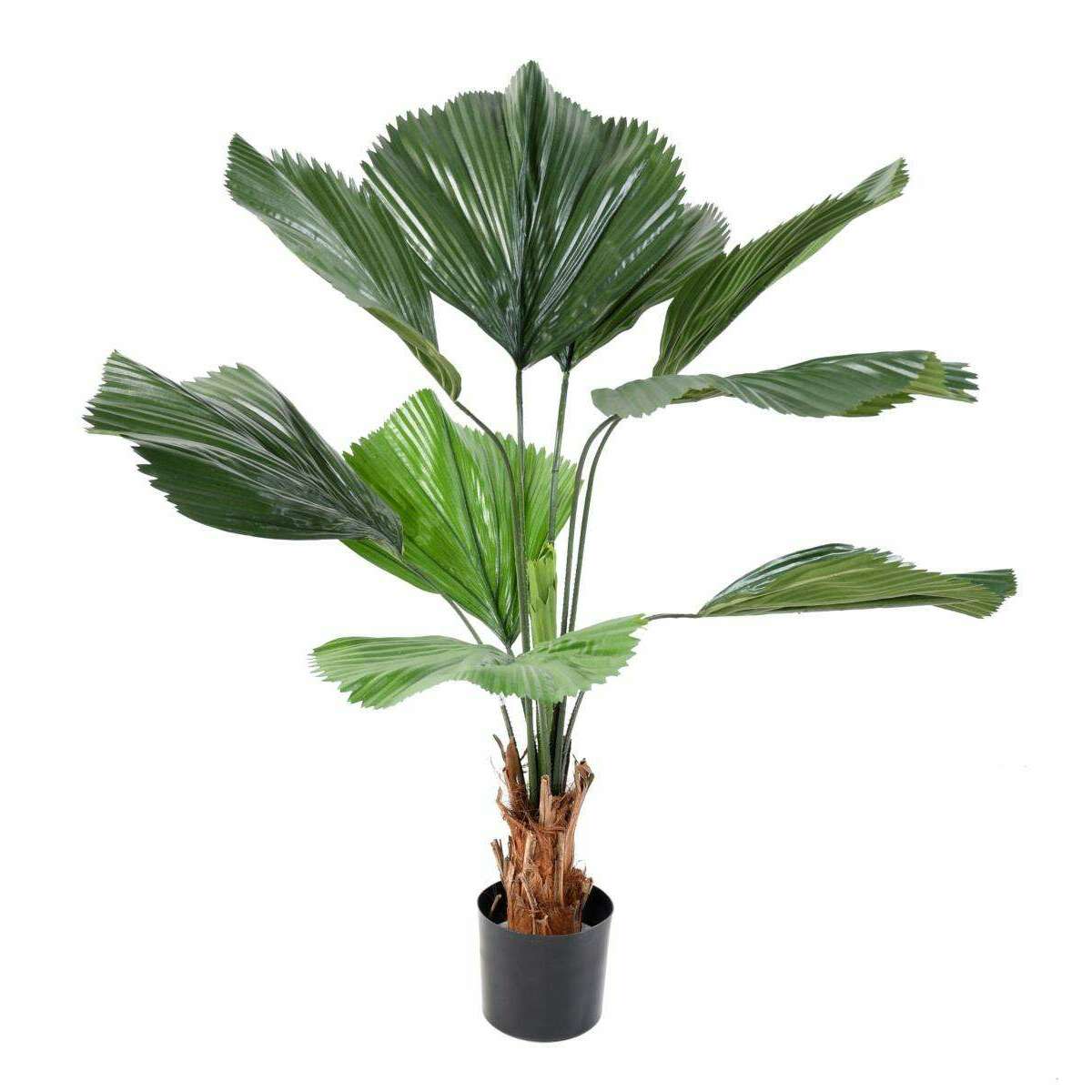Palmier artificiel Licuala grandis - plante artificielle d'intérieur - H.120cm vert