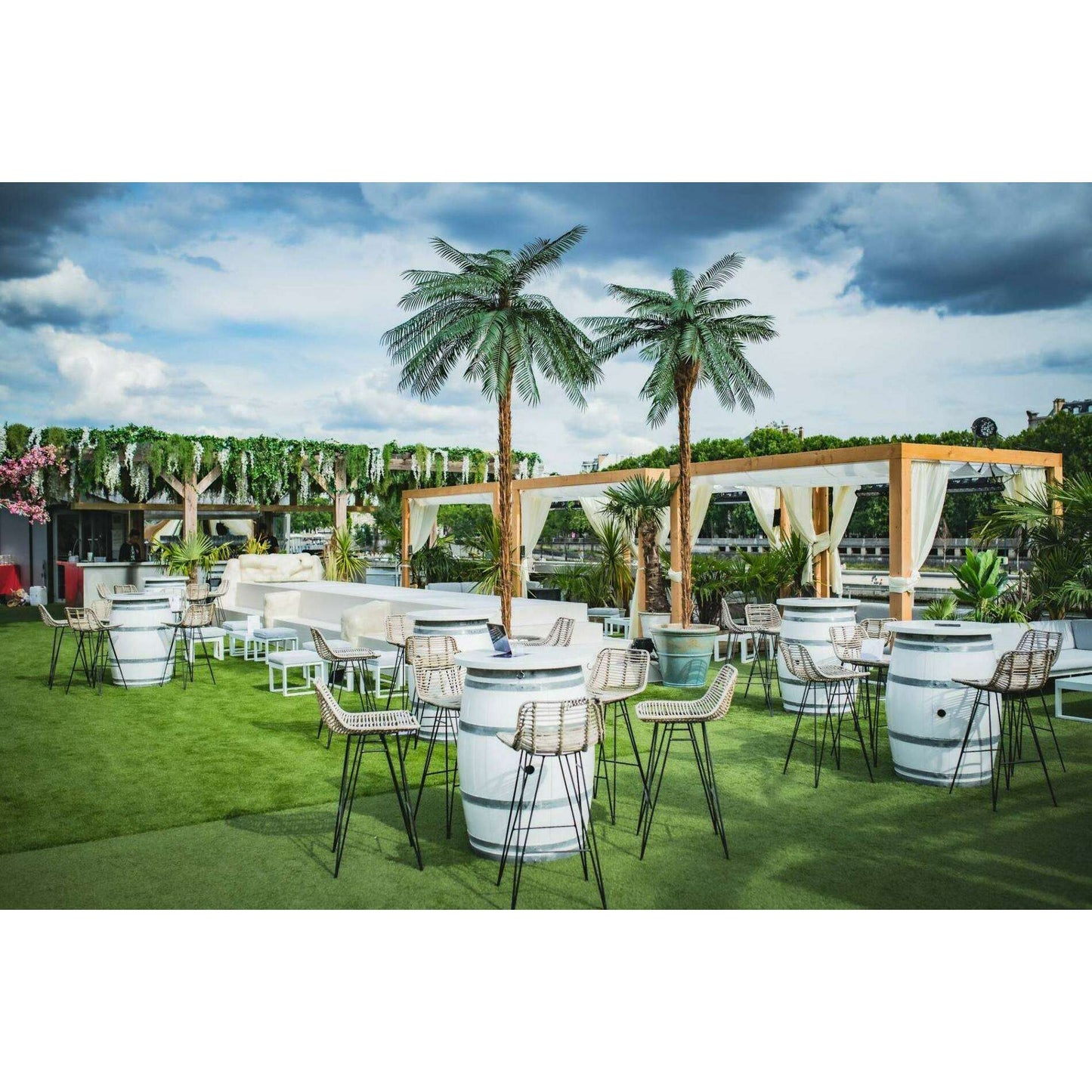 Palmier artificiel Phoenix - plante d'intérieur - H.450cm vert