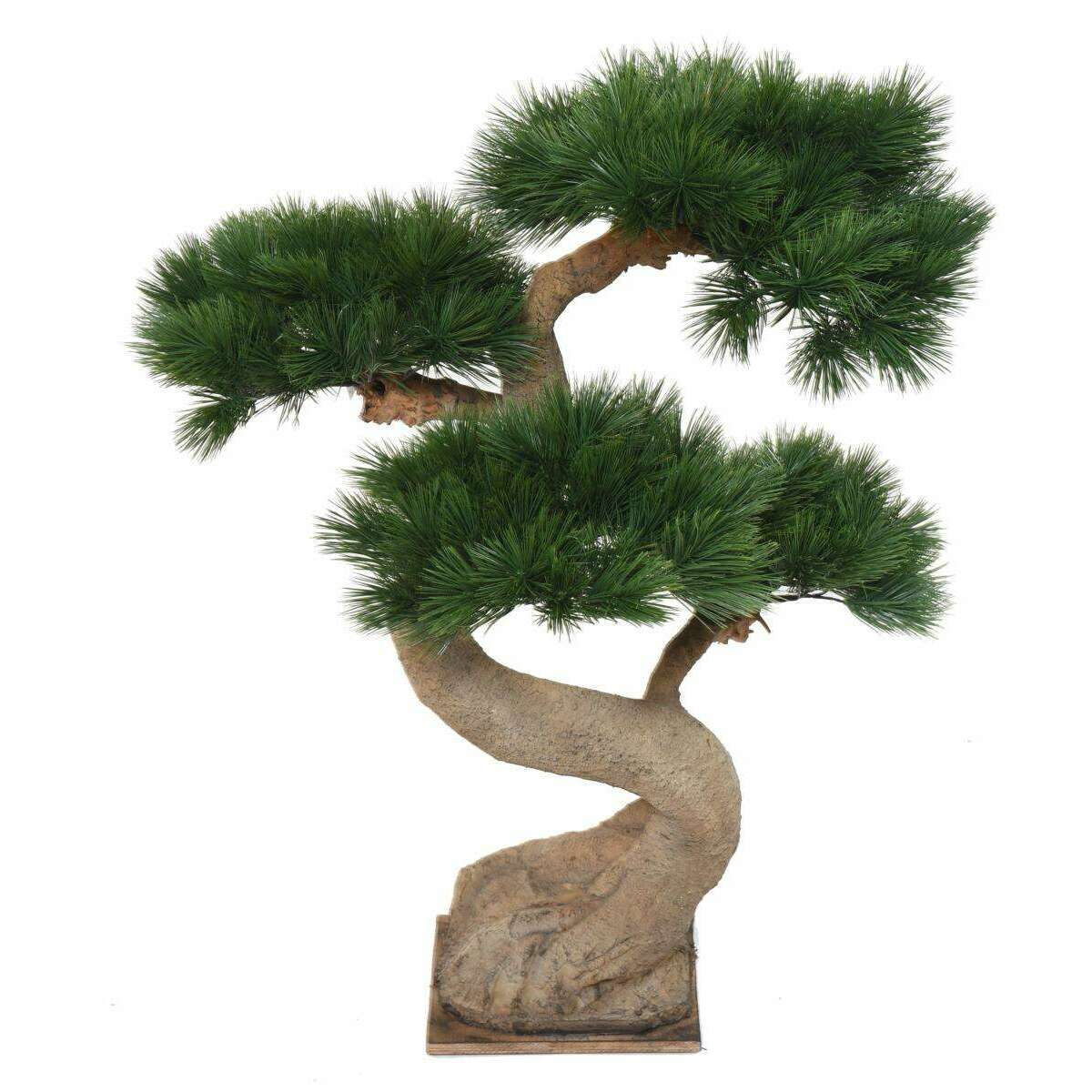 Pin Bonsaï arbre artificiel sur platine - intérieur extérieur - H.92cm