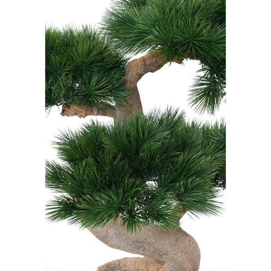 Pin Bonsaï arbre artificiel sur platine - intérieur extérieur - H.92cm