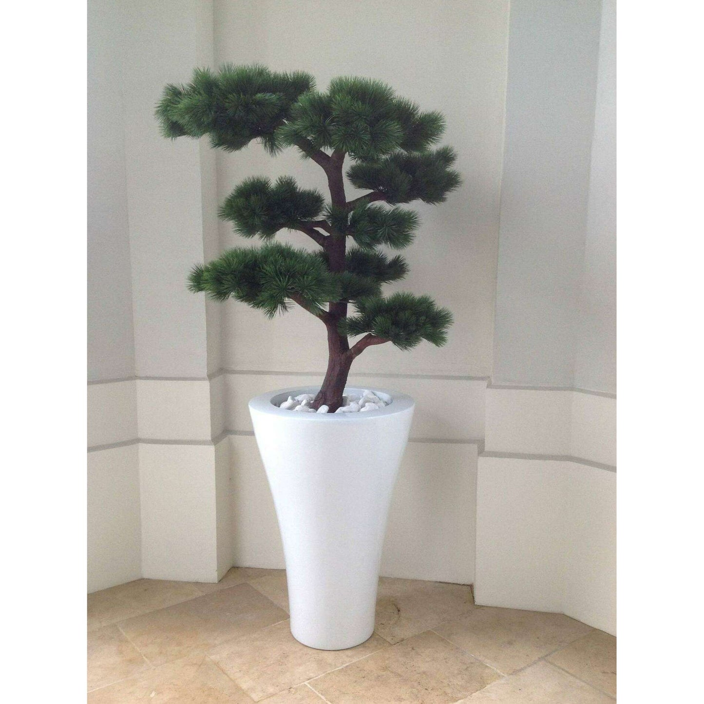Pin Bonsaï artificiel UV résistant - plante synthétique intérieur extérieur - H.220cm