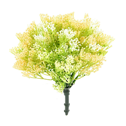 Plante artificielle anti-UV baies en piquet - intérieur extérieur - H.20cm vert