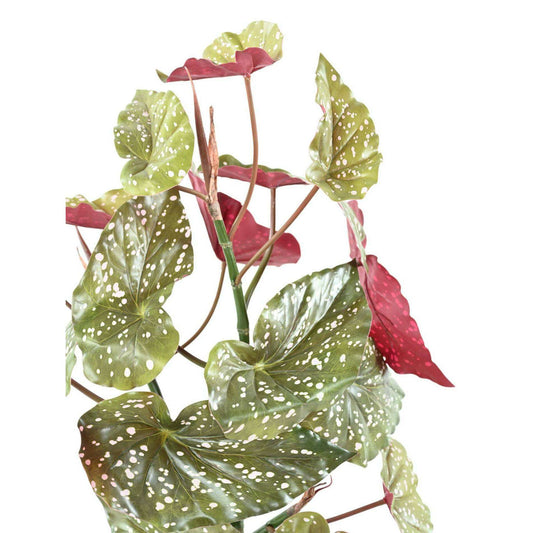 Plante artificielle Begonia maculata - décoration d'intérieur - H.70cm vert rouge