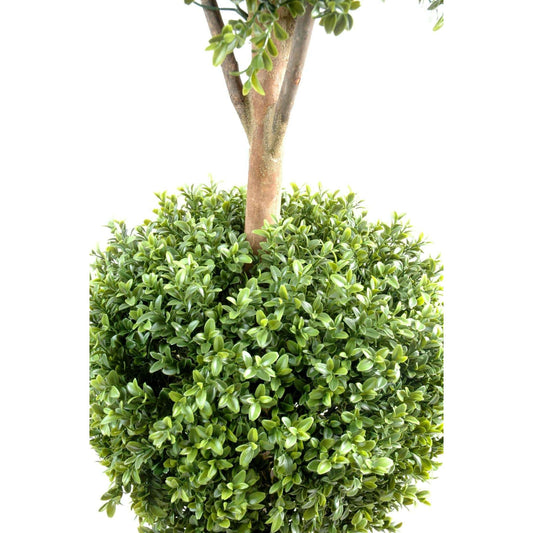 Plante artificielle Buis double boule - intérieur extérieur - H.170 cm vert