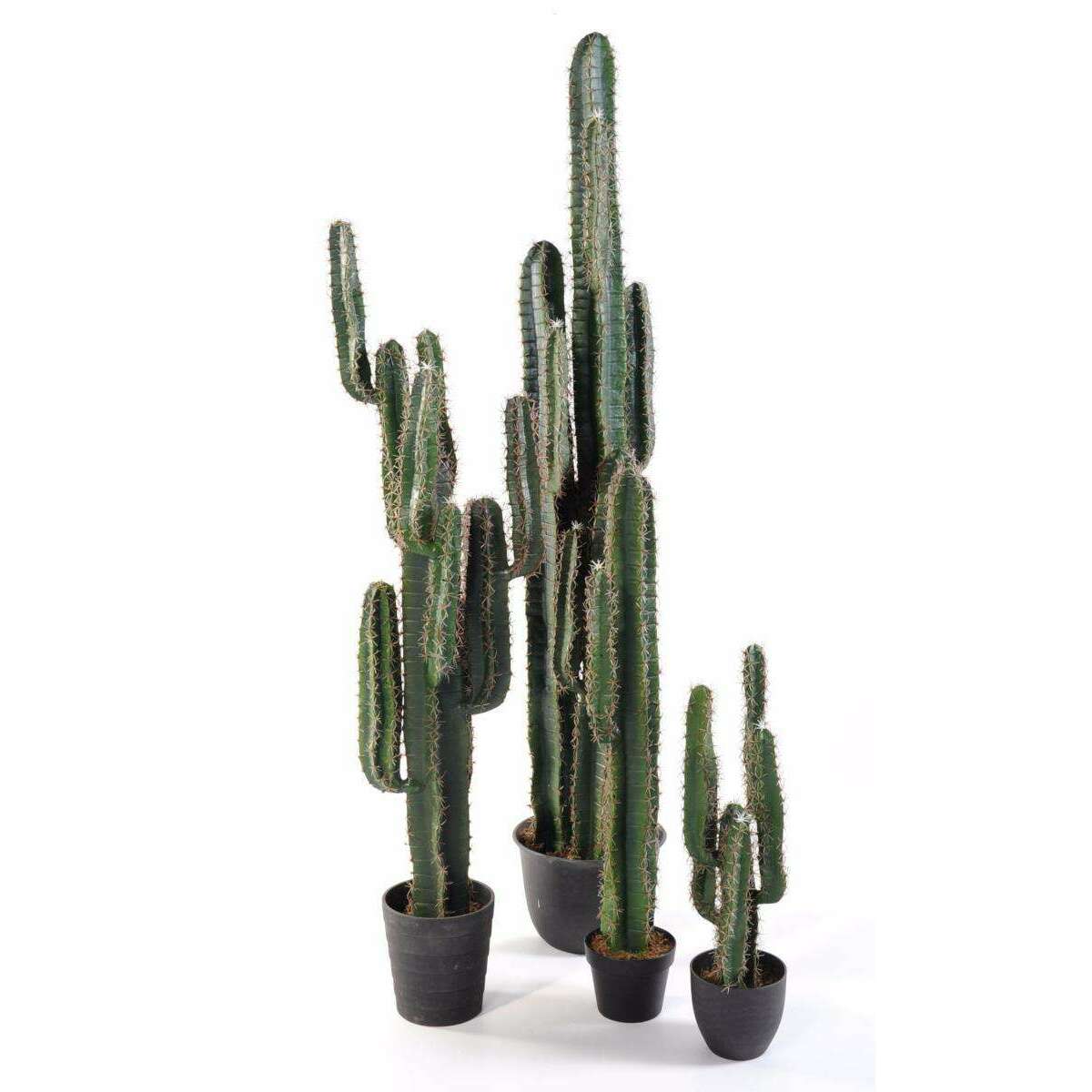 Plante artificielle Cactus Finger - Plante synthétique intérieur - H. 75cm vert