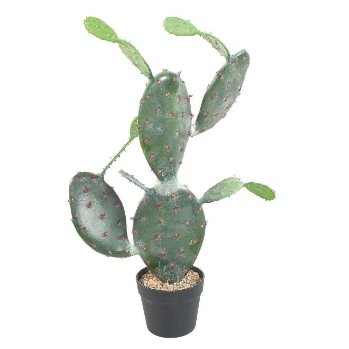 Plante artificielle Cactus Opuntia - Plante pour intérieur - H. 75cm vert