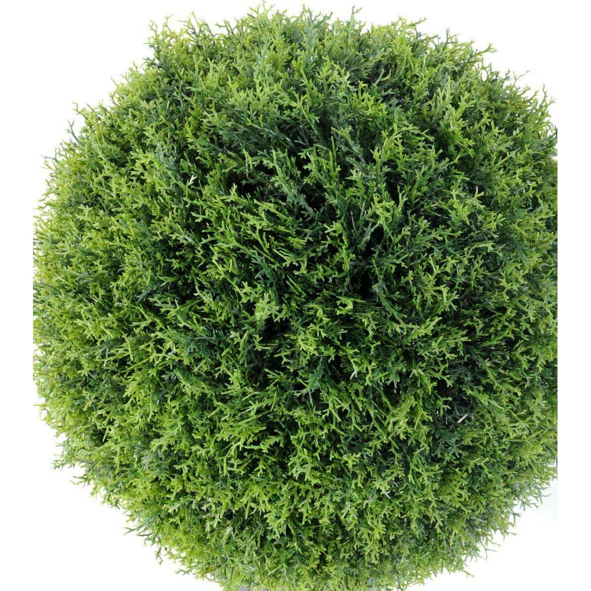 Plante artificielle Cyprès boule en pot - intérieur extérieur - H.55cm vert