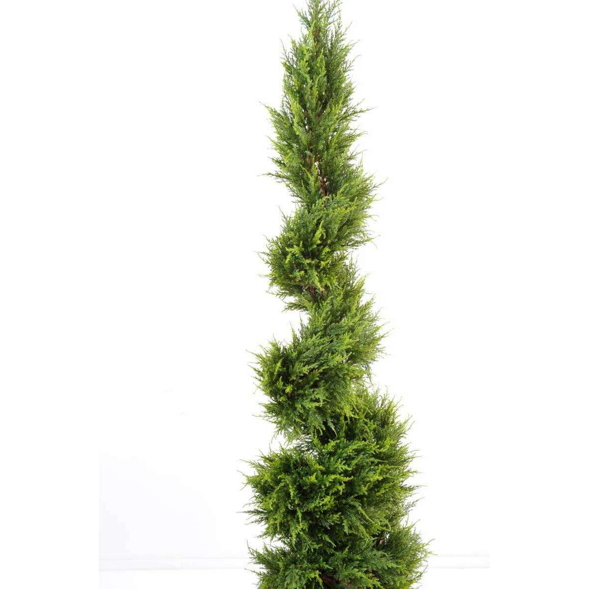 Plante artificielle Cypres spirale - intérieur extérieur - H.130cm vert
