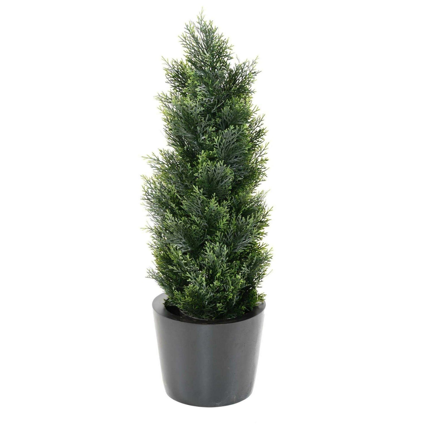 Plante artificielle Cypres UV résistant - intérieur extérieur - H.90cm vert
