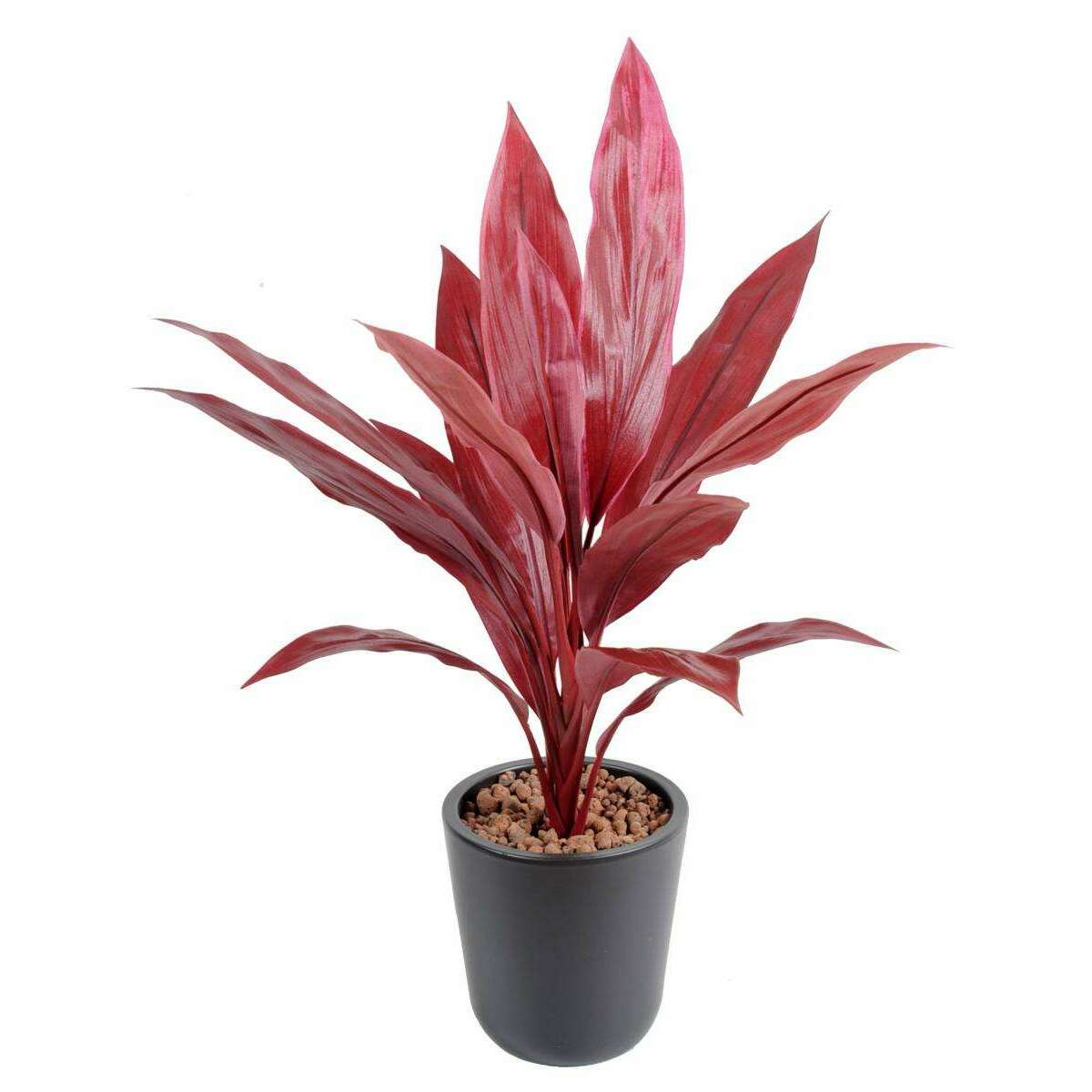 Plante artificielle Dracaena Cordyline en piquet - intérieur - H.60cm rouge E4