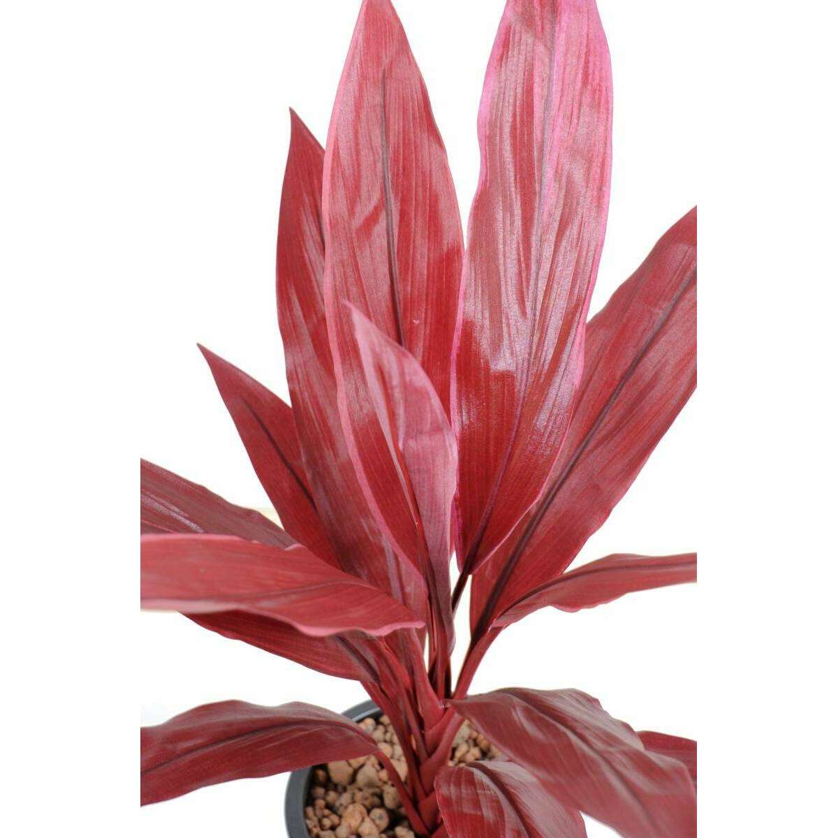 Plante artificielle Dracaena Cordyline en piquet - intérieur - H.60cm rouge