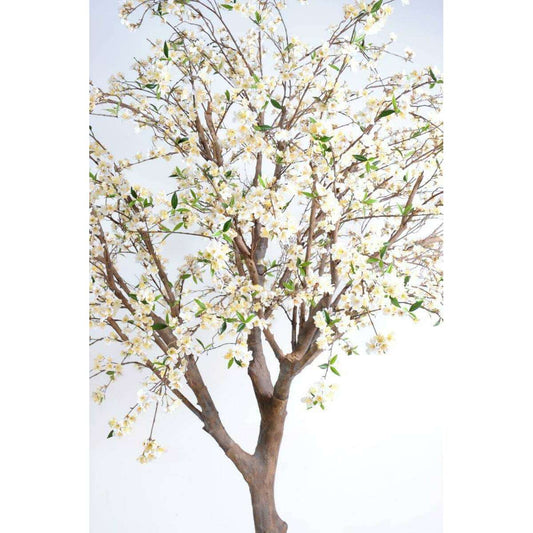 Plante artificielle fleurie Cerisier new large - intérieur - H.280cm blanc