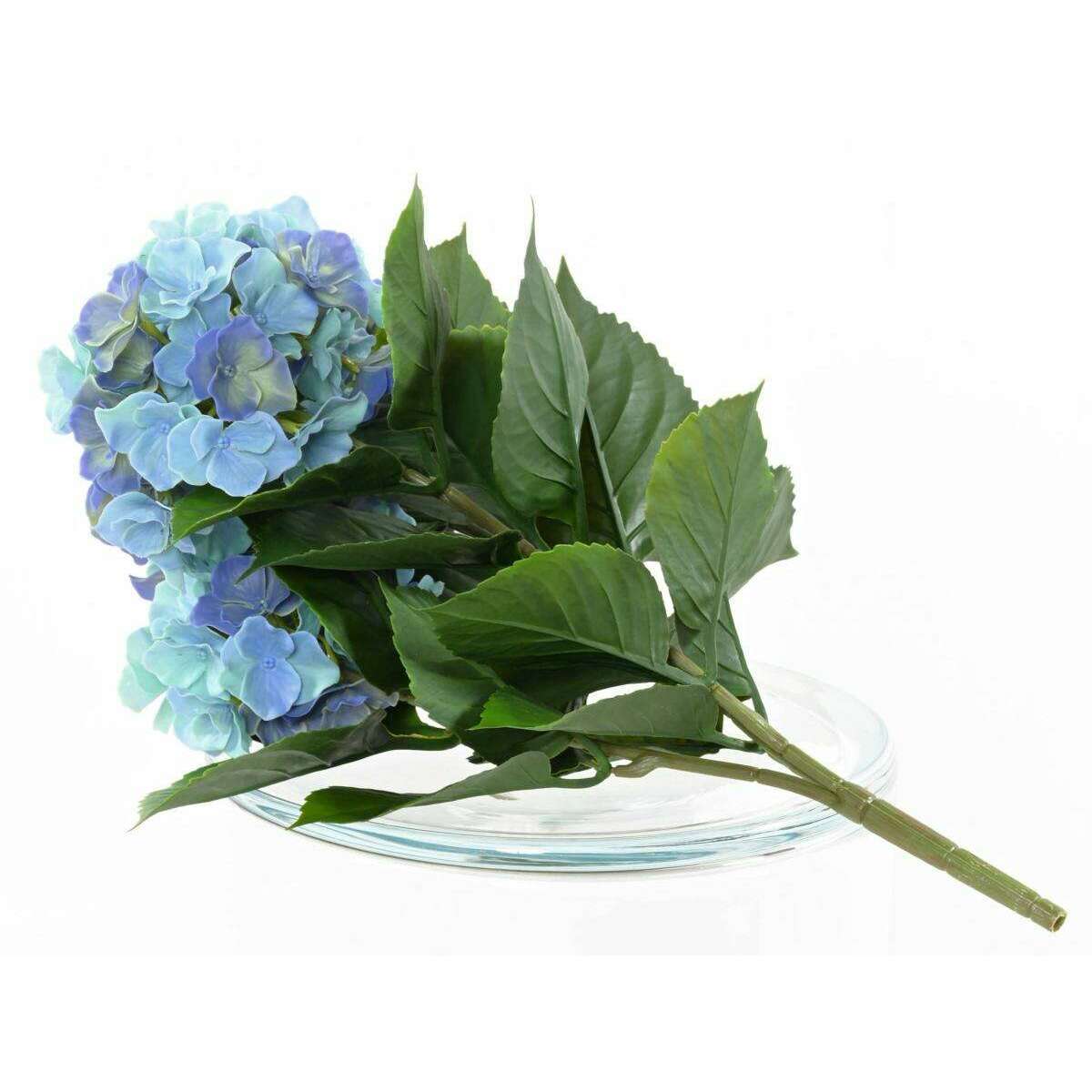 Plante artificielle fleurie Hortensia 3 têtes - intérieur extérieur - H.45cm bleu - H5