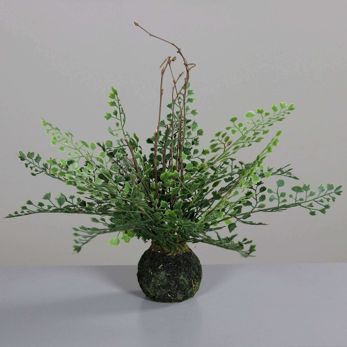 Plante artificielle Fougère avec socle mousse - décoration d'intérieur - H.30cm vert - Q3