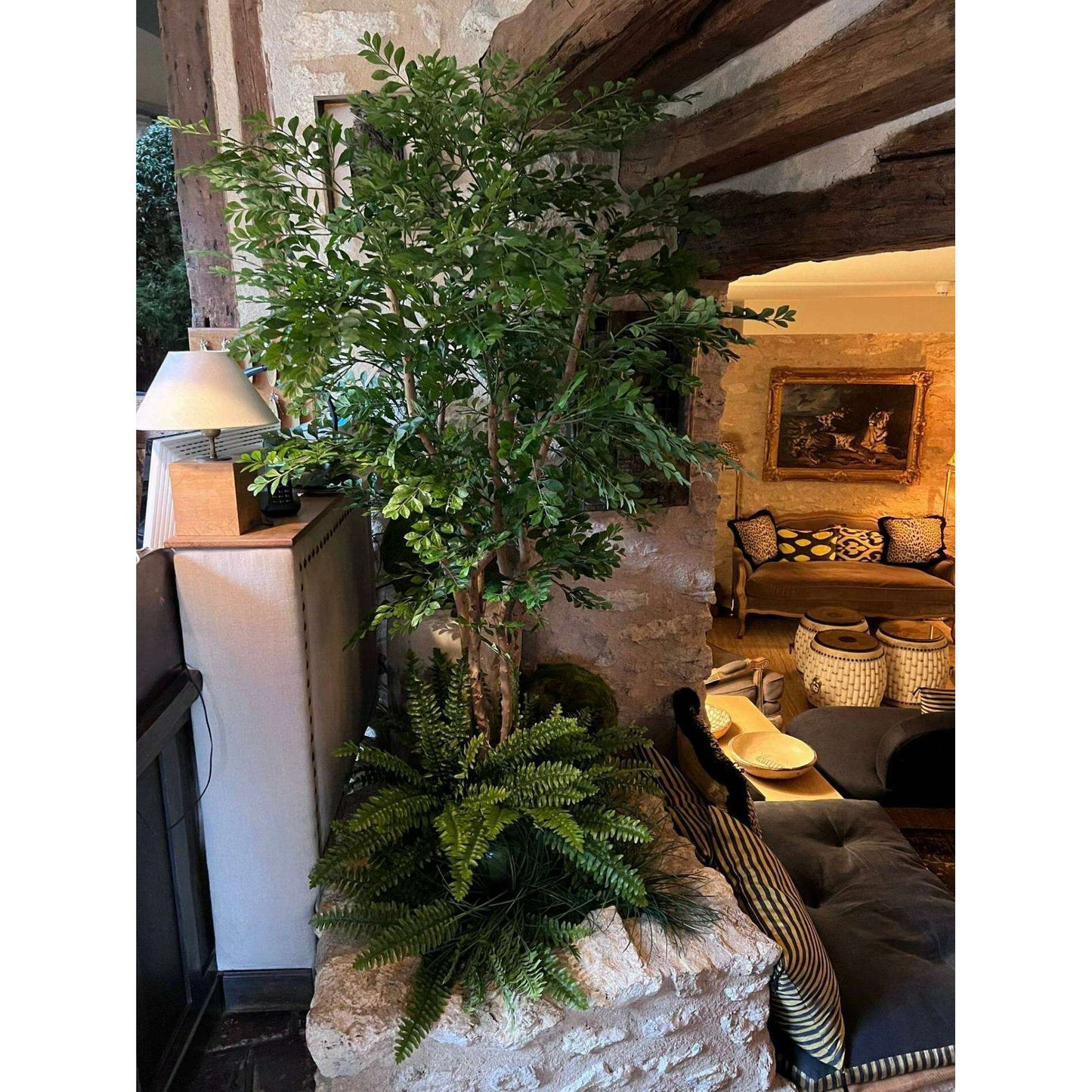 Plante artificielle Fougère Boston en piquet - intérieur - H.56cm Ø.70cm