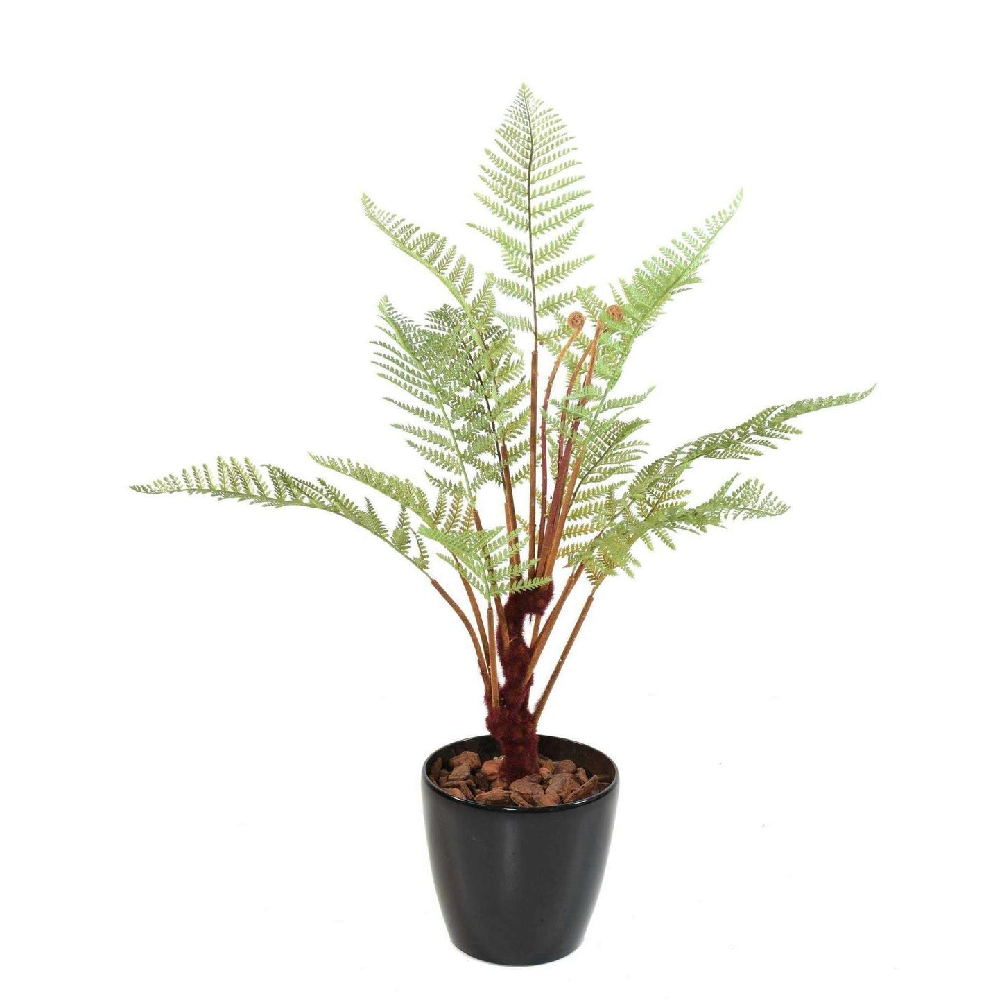 Plante artificielle Fougère Dicksonia en pot 13 feuilles - intérieur - H.115cm vert-Y2