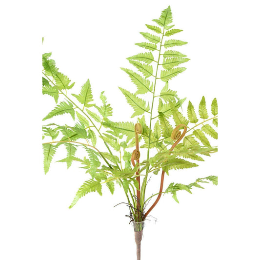 Plante artificielle fougère en piquet - décoration d'intérieur - H.68cm - vert - F3