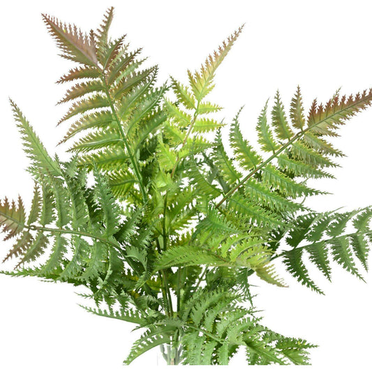 Plante artificielle Fougère plastique en piquet - décoration d'intérieur - H.45cm vert