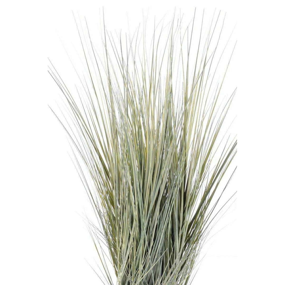 Plante artificielle Herbe luxe Onion Grass en pot - intérieur - H. 75 cm vert gris