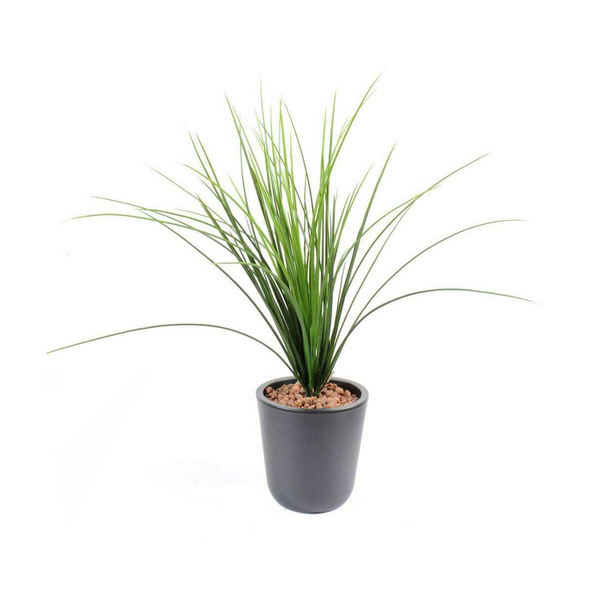 Plante artificielle Herbe Onion Grass plastique en piquet - intérieur extérieur - H.55cm