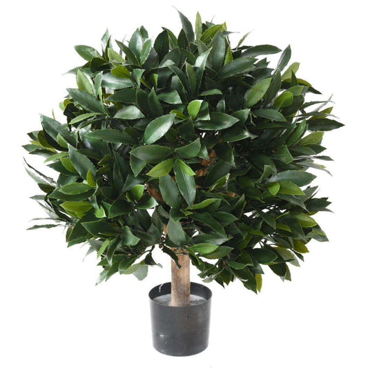 Plante artificielle Laurier boule - feuillage UV résistant - H.65cm vert