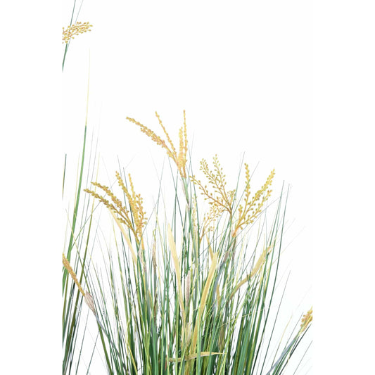 Plante artificielle Papyrus Scirpus Validus fleuri en pot - intérieur - H.90cm