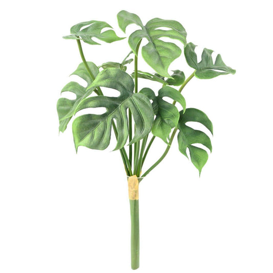 Plante artificielle Philo piquet 9 feuilles - plante d'intérieur - H.35cm vert