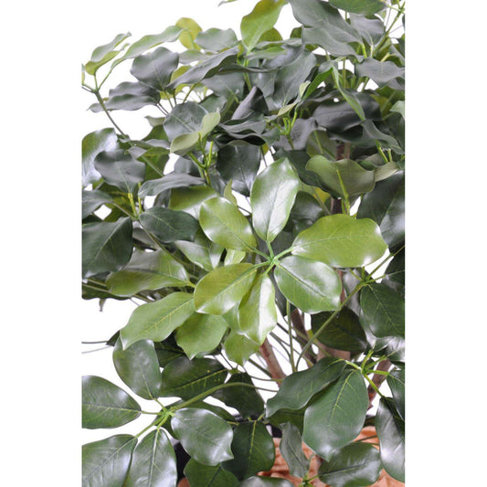 Plante artificielle Schefflera Exotica Buisson - décoration d'intérieur - H.90cm vert