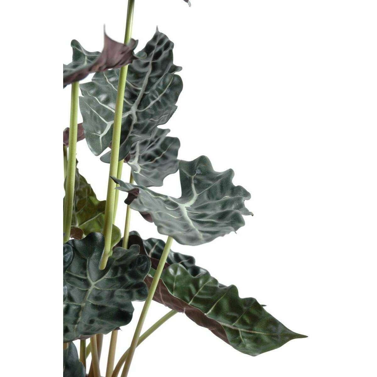 Plante artificielle tropicale Alocasia - déco intérieur - H.110cm vert rouge