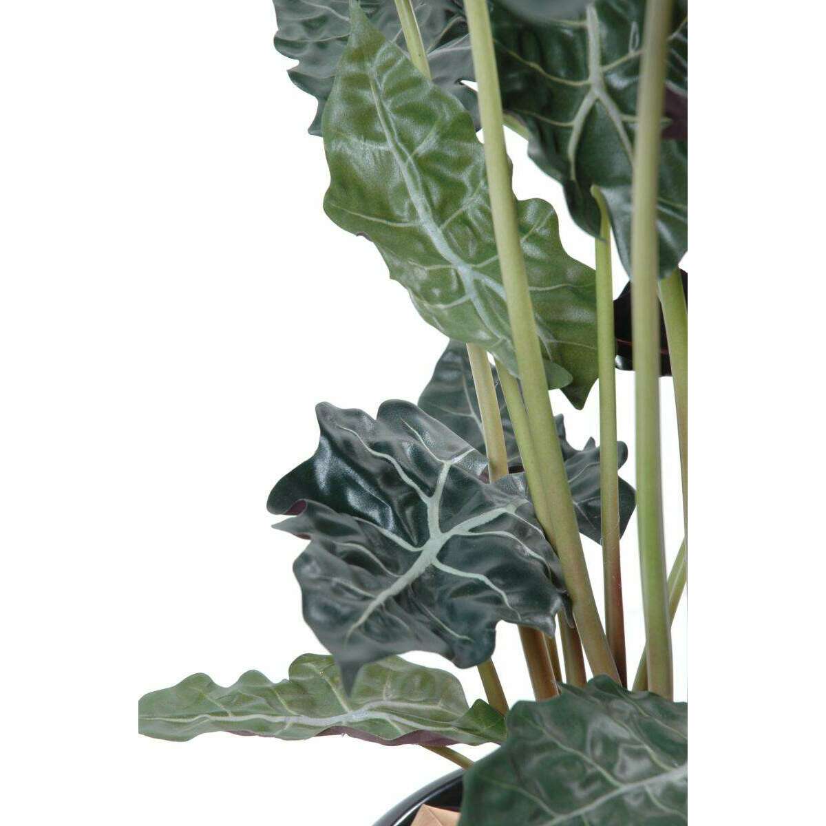 Plante artificielle tropicale Alocasia - déco intérieur - H.110cm vert rouge