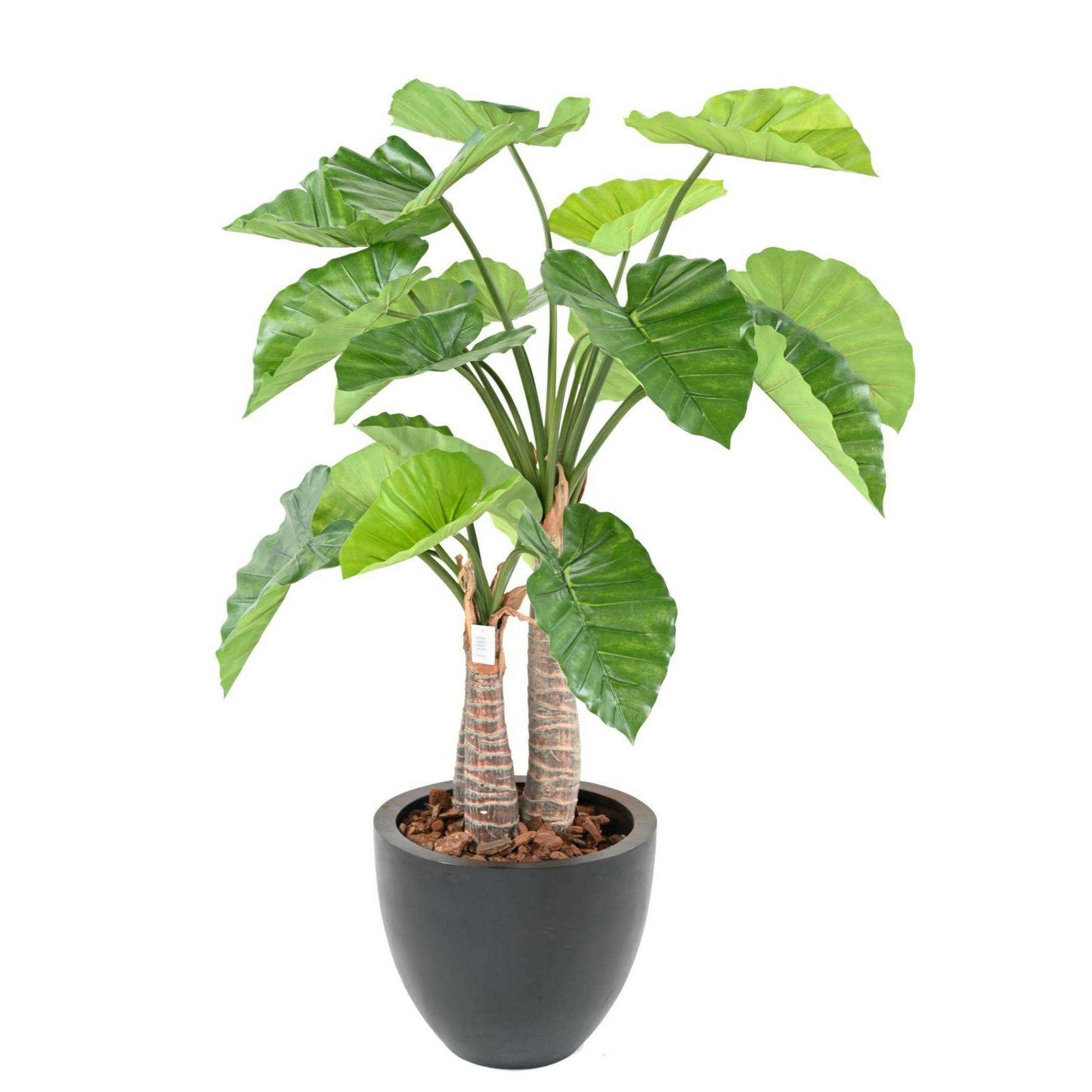 Plante artificielle tropicale Alocasia 3 troncs - décoration d'intérieur - H.130cm vert