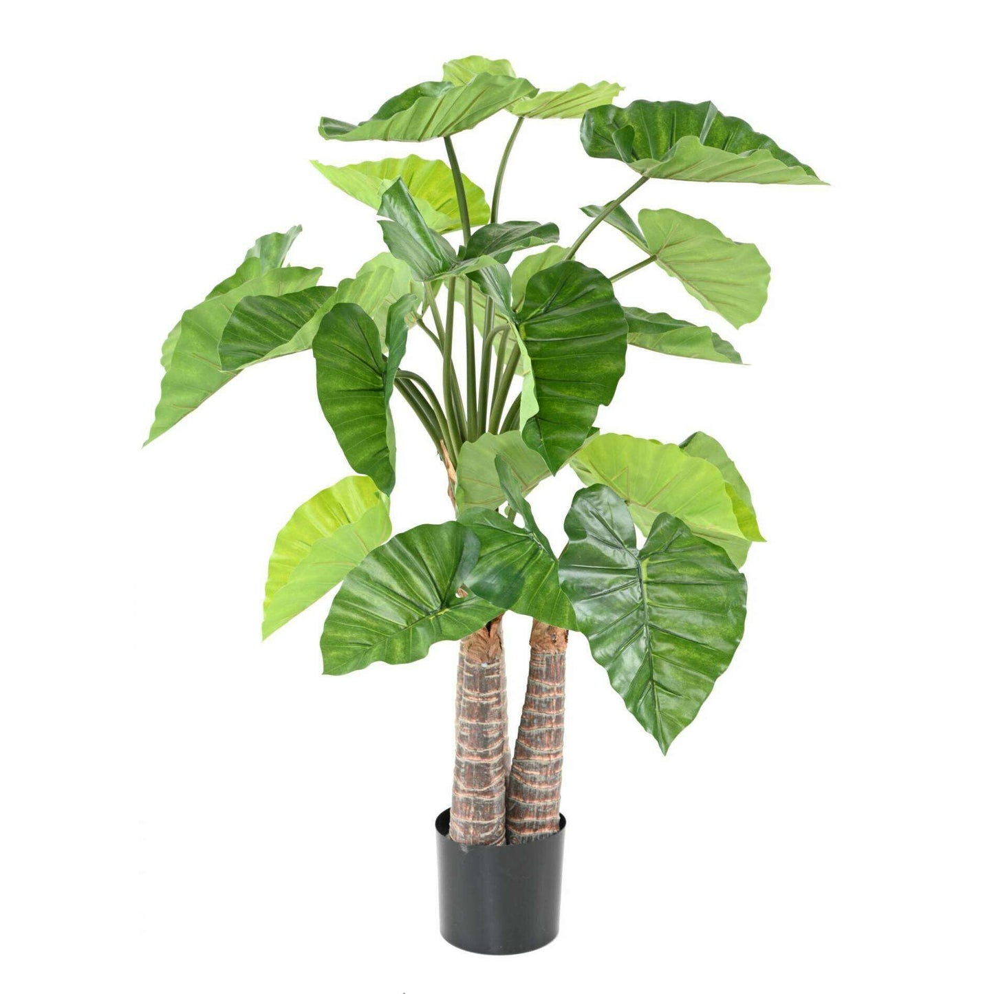 Plante artificielle tropicale Alocasia 3 troncs - décoration d'intérieur - H.130cm vert