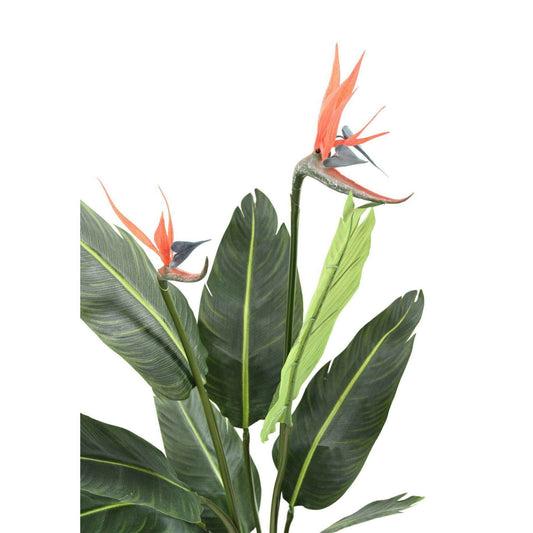 Plante artificielle tropicale Strelitzia 2 fleurs - décoration d'intérieur - H.95cm