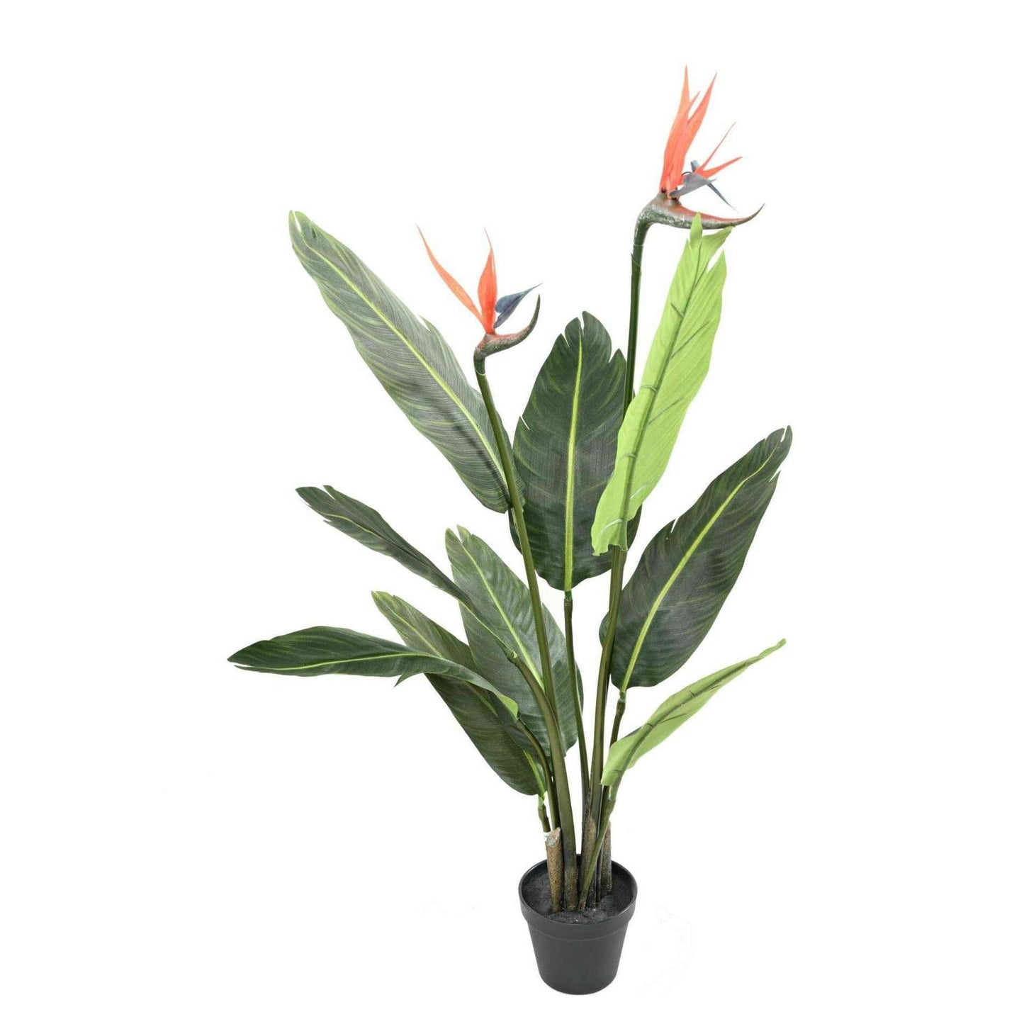 Plante artificielle tropicale Strelitzia 2 fleurs - décoration d'intérieur - H.95cm