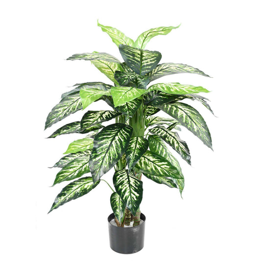 Plante verte artificielle Dieffenbachia - décoration d'intérieur - H.100cm