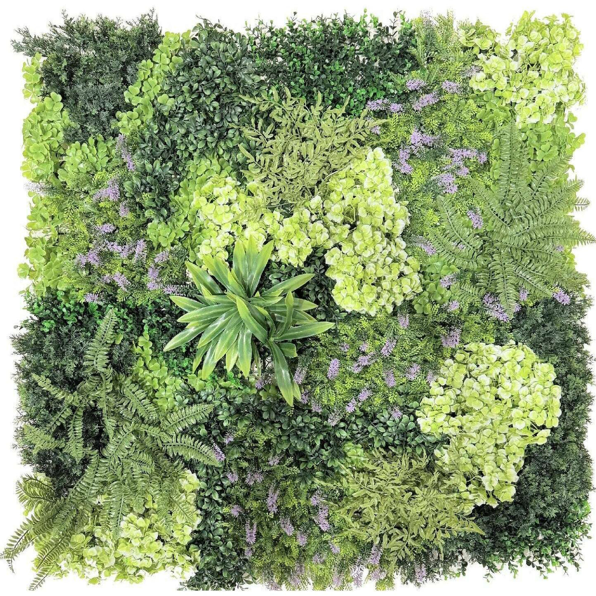 Plaque végétale artificielle B plantes UV résistant - décoration murale - 100x100cm ETG MEZZA