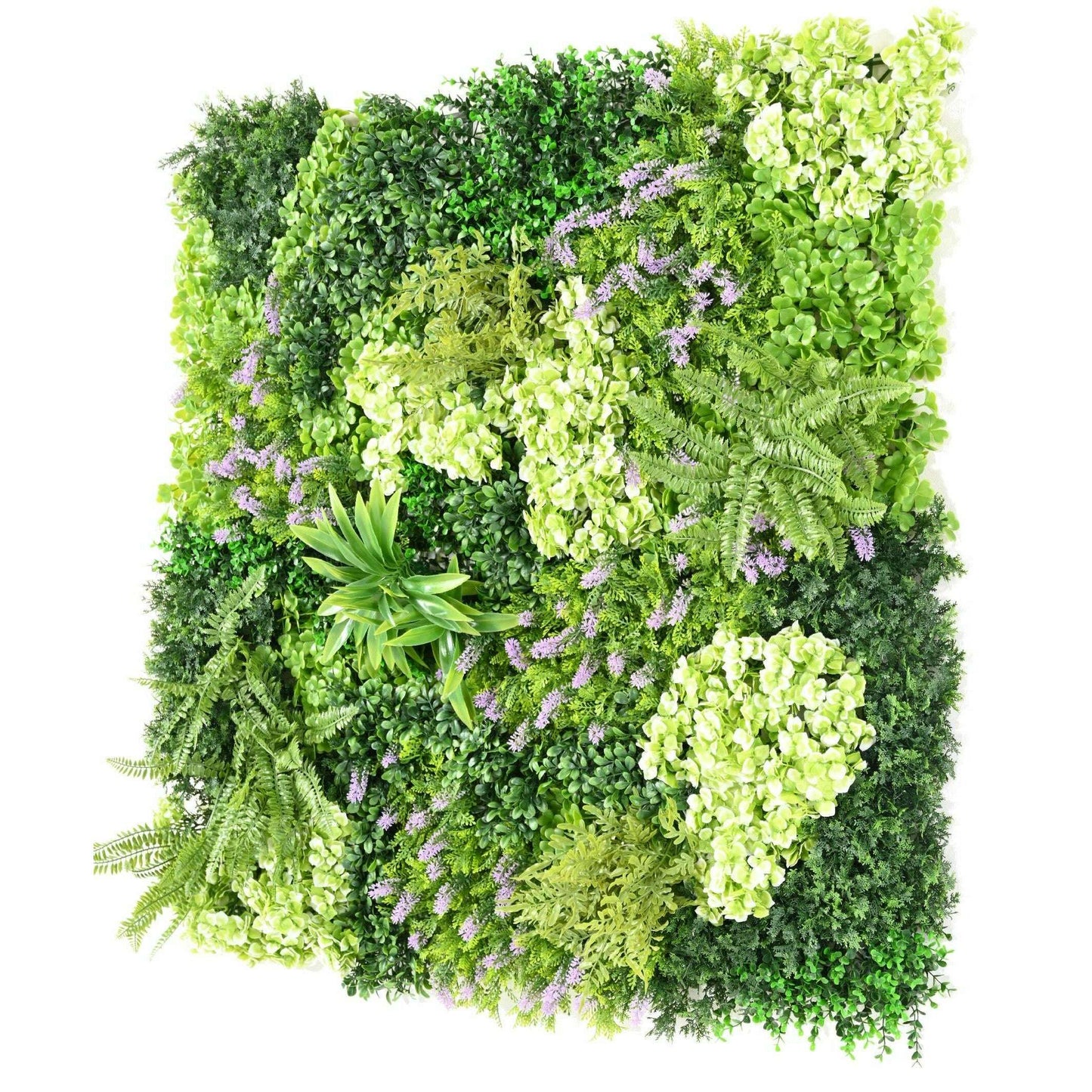 Plaque végétale artificielle B plantes UV résistant - décoration murale - 100x100cm