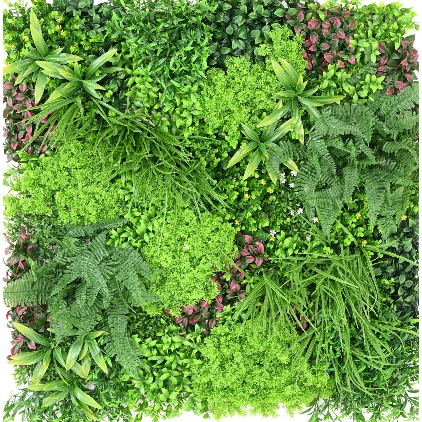 Plaque végétale artificielle K plantes UV résistant - décoration murale - 100x100cm