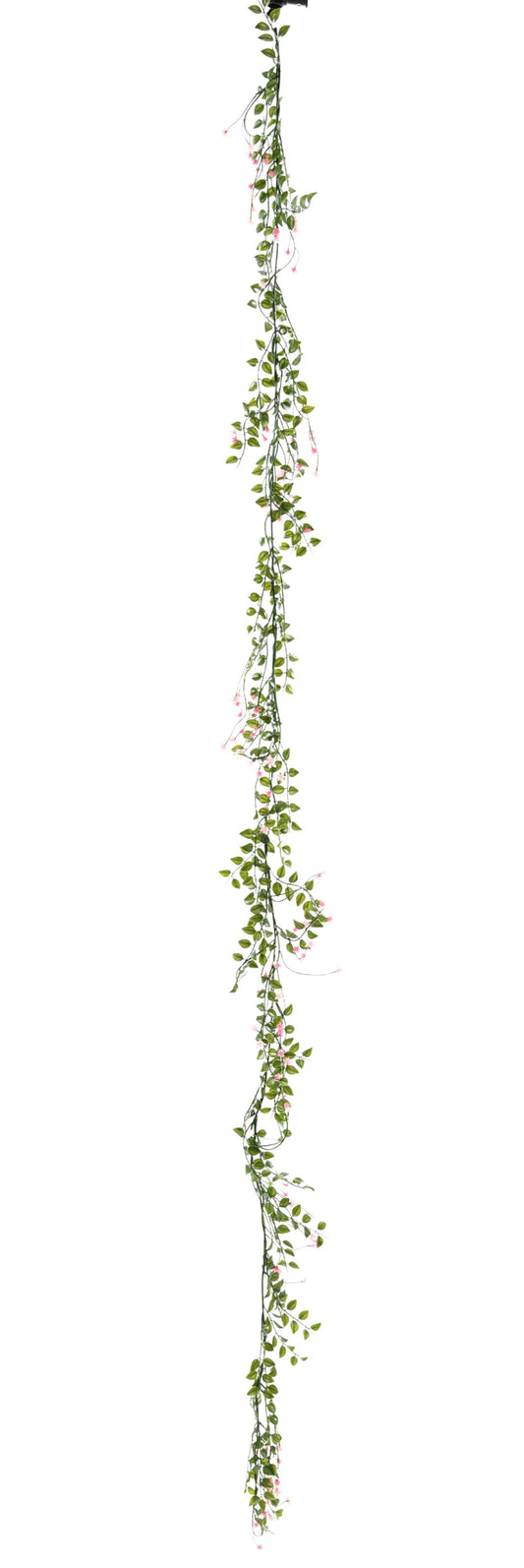 Guirlande de Pois fleuri artificiel de 190 cm - rose - Spécial extérieur