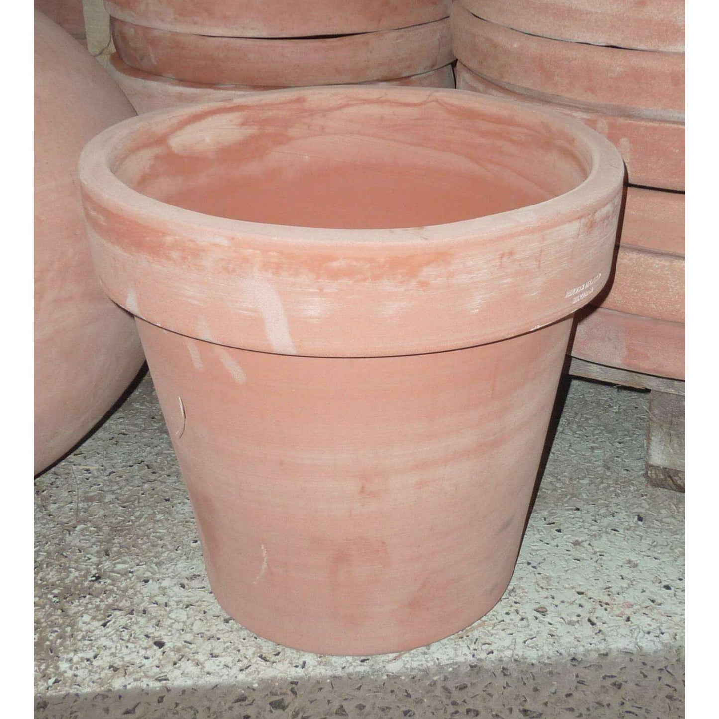 Poterie italienne simple rebord Graffiato - pot en terre cuite - Ø.48cm