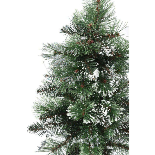 Sapin de noël mini Finley givré - plante synthétique intérieur - H.60cm vert blanc