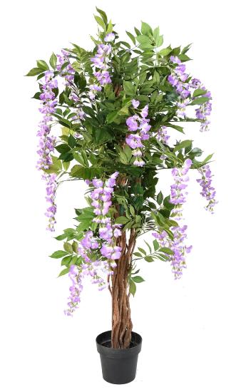 Arbre artificiel fleuri Glycine Lavande - plante d'intérieur - H.145cm